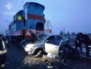 На Кіровоградщині легковик зіткнувся з потягом