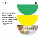 Кошти на модернізацію шкіл, садочків і лікарень